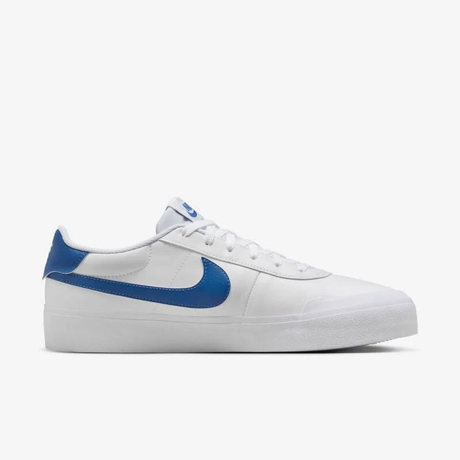 Zapatilla Nike Court Shot Hombre Blanco Azul Urbana Minimalista Caña Baja