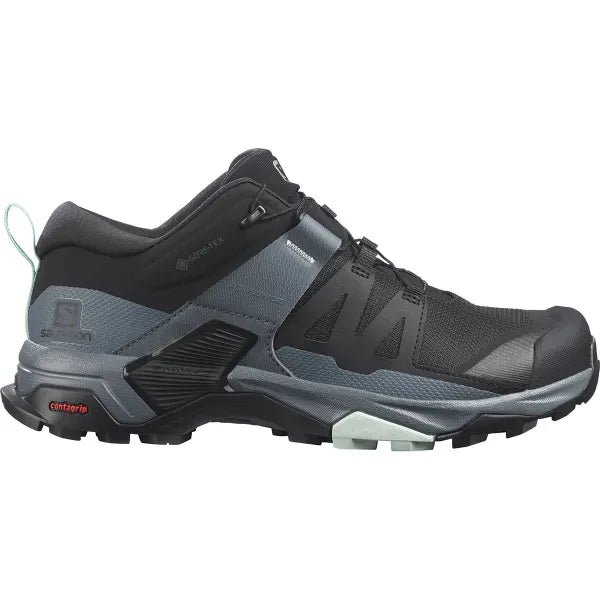 Zapatilla Salomon X Ultra 4 GTX Mujer Negro Azul Impermeable