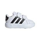 Zapatilla Adidas Grand Court 2.0 Niño/a Blanco Negro Velcro Reciclado Unisex