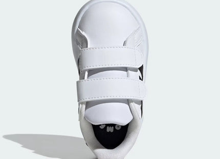 Zapatilla Adidas Grand Court 2.0 Niño/a Blanco Negro Velcro Reciclado Unisex