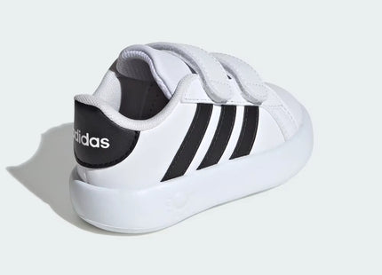 Zapatilla Adidas Grand Court 2.0 Niño/a Blanco Negro Velcro Reciclado Unisex