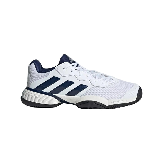 Zapatilla Adidas Barricade K Jovenes Blanco Azul Tenis Reciclado