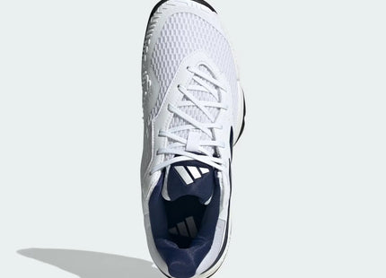 Zapatilla Adidas Barricade K Jovenes Blanco Azul Tenis Reciclado
