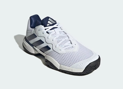 Zapatilla Adidas Barricade K Jovenes Blanco Azul Tenis Reciclado