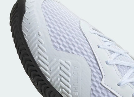 Zapatilla Adidas Barricade K Jovenes Blanco Azul Tenis Reciclado