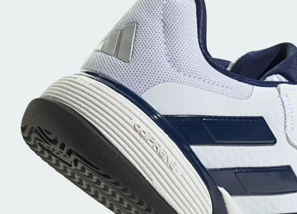 Zapatilla Adidas Barricade K Jovenes Blanco Azul Tenis Reciclado
