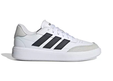 Zapatilla Adidas Courtblock Niño Blanco Negro Cuero Urbana