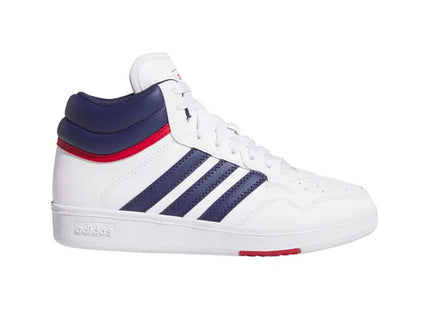 Zapatilla Adidas Hoops 4.0 Mid Niño Blanco Azul Básquet