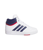 Zapatilla Adidas Hoops 4.0 Mid Niño Blanco Azul Básquet