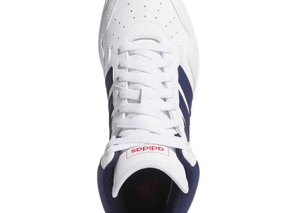Zapatilla Adidas Hoops 4.0 Mid Niño Blanco Azul Básquet