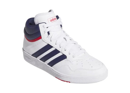 Zapatilla Adidas Hoops 4.0 Mid Niño Blanco Azul Básquet