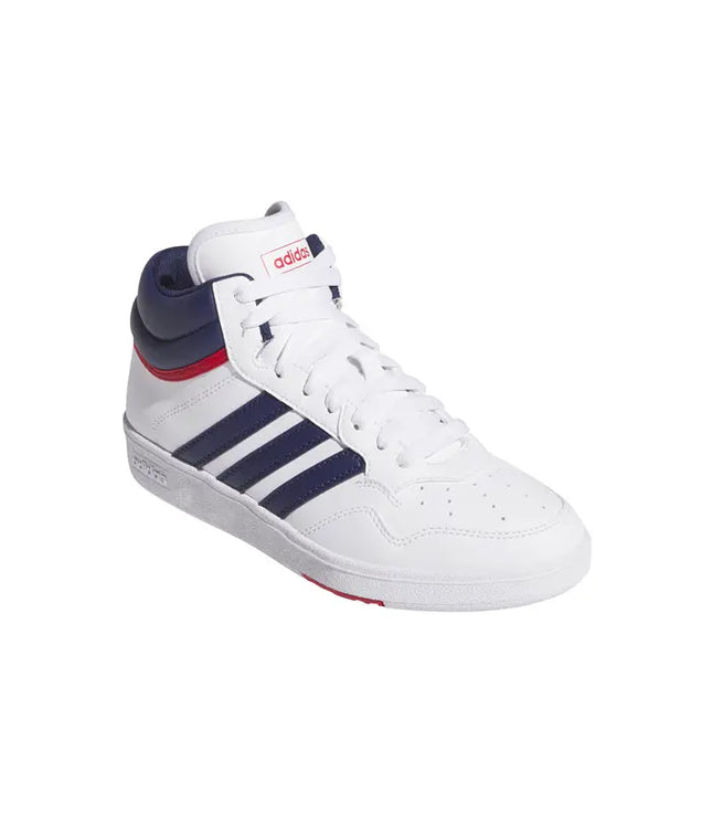 Zapatilla Adidas Hoops 4.0 Mid Niño Blanco Azul Básquet