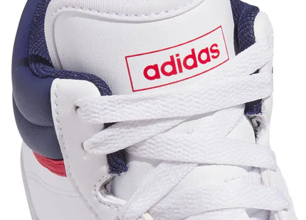 Zapatilla Adidas Hoops 4.0 Mid Niño Blanco Azul Básquet