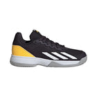 Zapatilla Adidas Courtflash Niño Negro Amarillo Tenis Adiwear