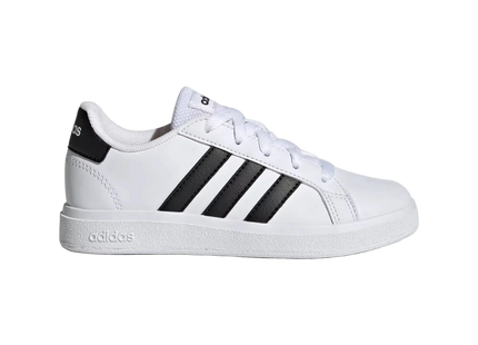 Zapatillas Adidas Grand Court 2.0 Kids Blanco Con Negro
