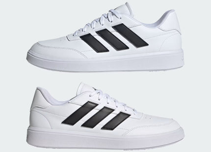 Zapatillas Adidas Blanca con 3 Líneas Negras CourtBlock