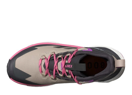Botín Adidas Terrex Free Hiker 2 GTX Mujer Beige Rosa Impermeable