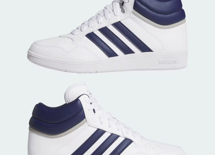 Zapatilla Adidas Hoops 4.0 Mid Unisex Blanco Azul Básquet