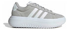 Zapatilla Adidas Grand Court Plataforma Mujer Gris Blanco Cloudfoam