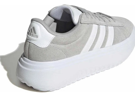 Zapatilla Adidas Grand Court Plataforma Mujer Gris Blanco Cloudfoam