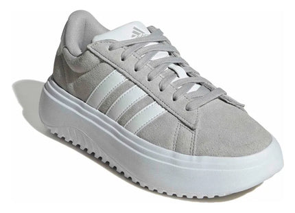 Zapatilla Adidas Grand Court Plataforma Mujer Gris Blanco Cloudfoam