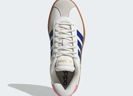 Zapatilla Adidas Blanca Plataforma Líneas Azules Court Bold