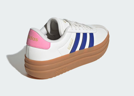 Zapatilla Adidas Blanca Plataforma Líneas Azules Court Bold