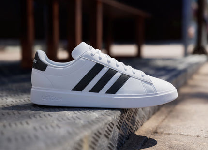 Zapatillas Adidas Blancas con 3 Líneas Negras Grand Court 2.0