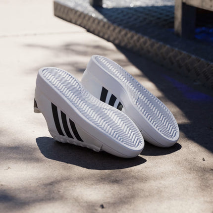 ZAPATILLA ADIDAS CLASICA BLANCA 3 LINEAS NEGRAS