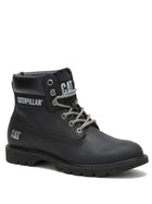 Botín Caterpillar Colorado Mujer Negro Cuero Urbano