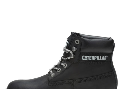Botín Caterpillar Colorado Mujer Negro Cuero Urbano