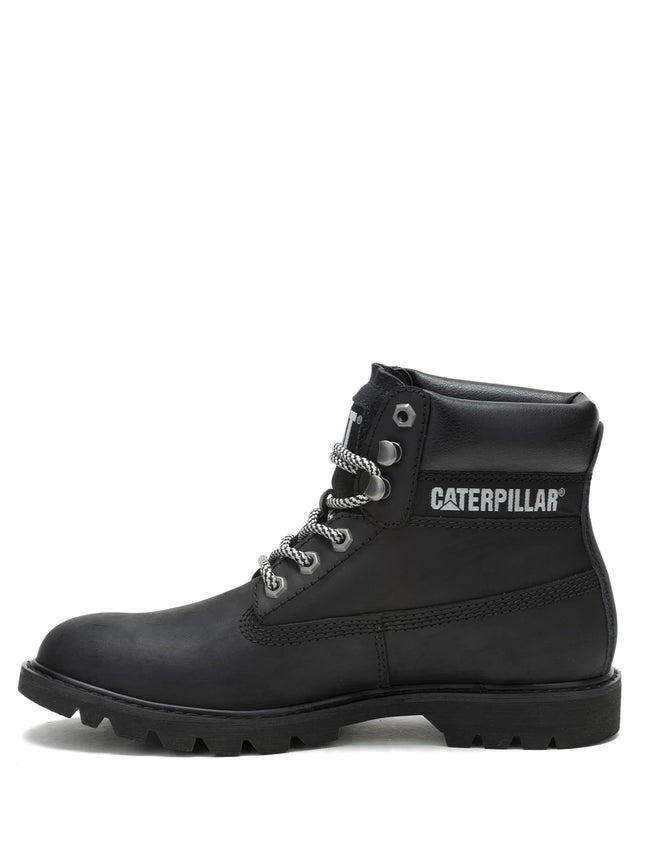Botín Caterpillar Colorado Mujer Negro Cuero Urbano