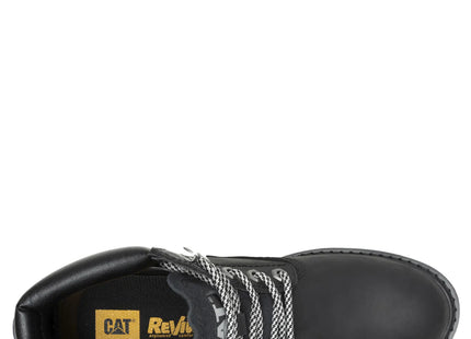 Botín Caterpillar Colorado Mujer Negro Cuero Urbano