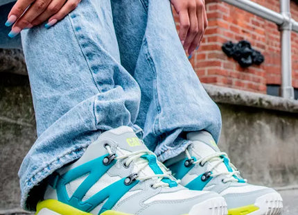 Zapatilla Caterpillar Reactor Mujer Gris Glaciar Plataforma