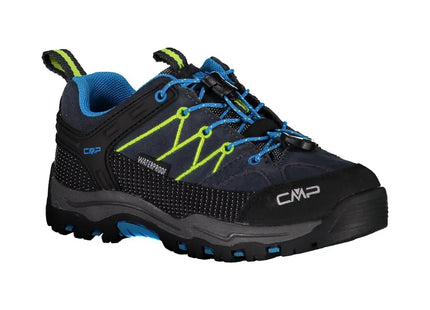 Zapatilla CMP Rigel Low Niño Azul Gecko Impermeable Trekking