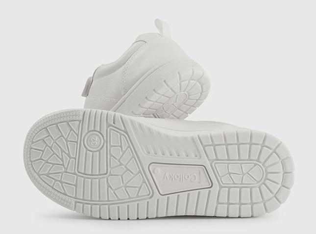Zapatilla Urbana Retro Colloky Niño Niña Blanca Velcro