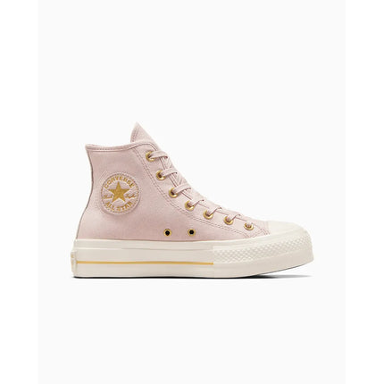 ZAPATILLA CONVERSE CLASICA CAÑA ALTA CON PLATAFORMA MORADOS ROSA SUAVES - CHUCK TAYLOR ALL STAR LIFT HI A10431C