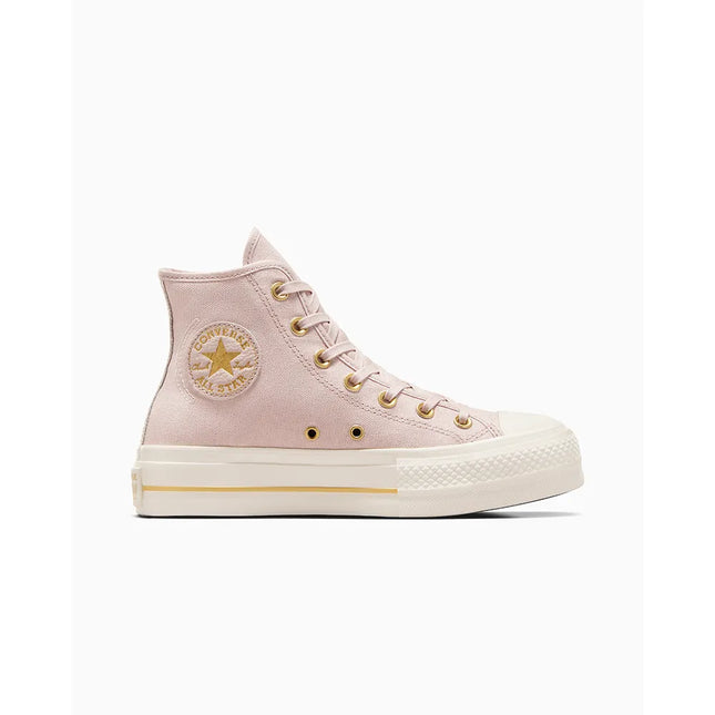 ZAPATILLA CONVERSE CLASICA CAÑA ALTA CON PLATAFORMA MORADOS ROSA SUAVES - CHUCK TAYLOR ALL STAR LIFT HI A10431C