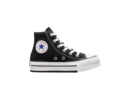 Zapatilla Converse Chuck Taylor All Star Eva Lift Negro Blanco Caña Alta Plataforma