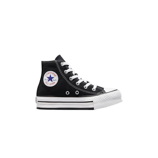 Zapatilla Converse Chuck Taylor All Star Eva Lift Negro Blanco Caña Alta Plataforma