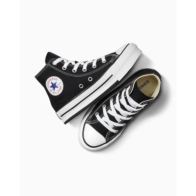 Zapatilla Converse Chuck Taylor All Star Eva Lift Negro Blanco Caña Alta Plataforma