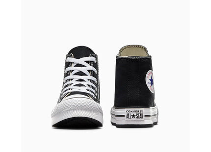Zapatilla Converse Chuck Taylor All Star Eva Lift Negro Blanco Caña Alta Plataforma