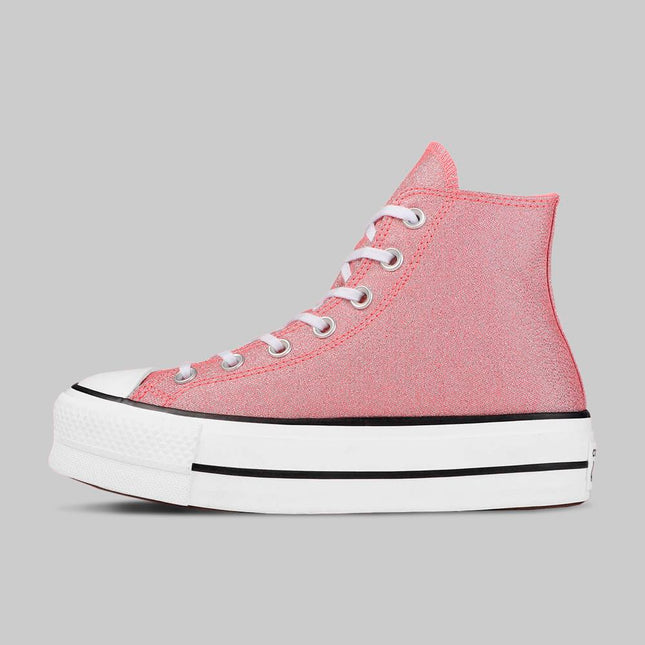 Zapatilla Converse Chuck Taylor All Star Lift Hi Mujer Rosa Blanco Negro Plataforma