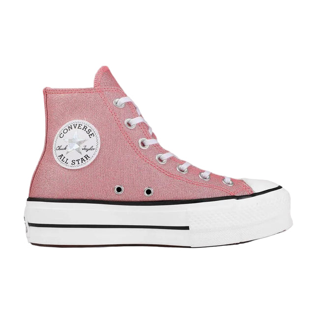 Zapatilla Converse Chuck Taylor All Star Lift Hi Mujer Rosa Blanco Negro Plataforma