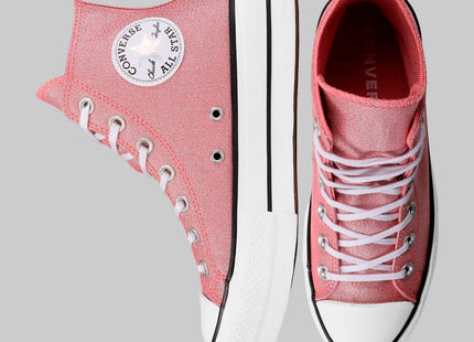 Zapatilla Converse Chuck Taylor All Star Lift Hi Mujer Rosa Blanco Negro Plataforma