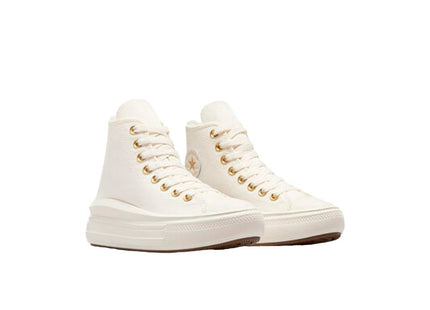 Zapatilla Converse Chuck Taylor All Star Move Niño Niña Beige Caña Alta Plataforma