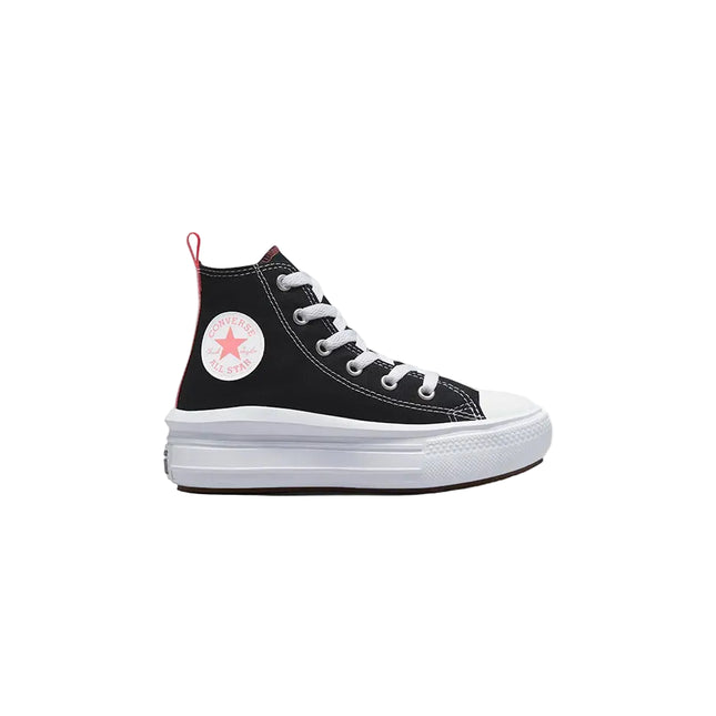Zapatilla Converse Chuck Taylor All Star Move Niño Negro Caña Alta Plataforma