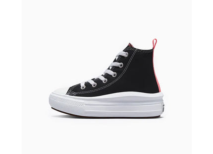 Zapatilla Converse Chuck Taylor All Star Move Niño Negro Caña Alta Plataforma