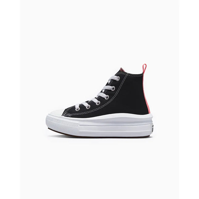 Zapatilla Converse Chuck Taylor All Star Move Niño Negro Caña Alta Plataforma