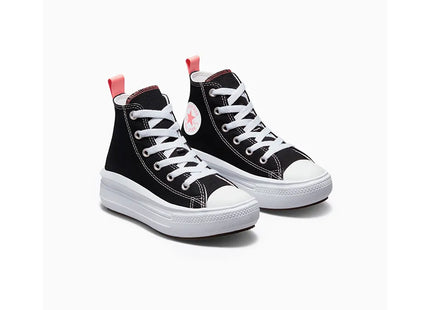 Zapatilla Converse Chuck Taylor All Star Move Niño Negro Caña Alta Plataforma